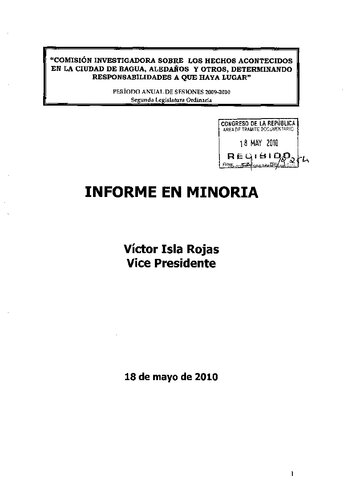 Informe en minoría