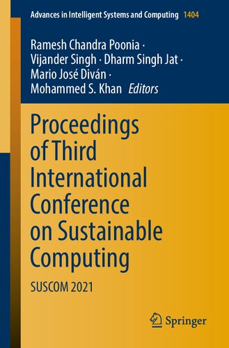 Proceedings of Third International Conference on Sustainable Computing: SUSCOM 2021 (Advances in Intelligent Systems and Computing, 1404)