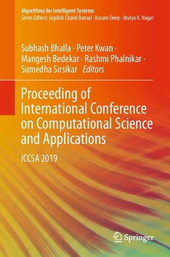 Proceeding of International Conference on Computational Science and Applications: ICCSA 2019 (Algorithms for Intelligent Systems)