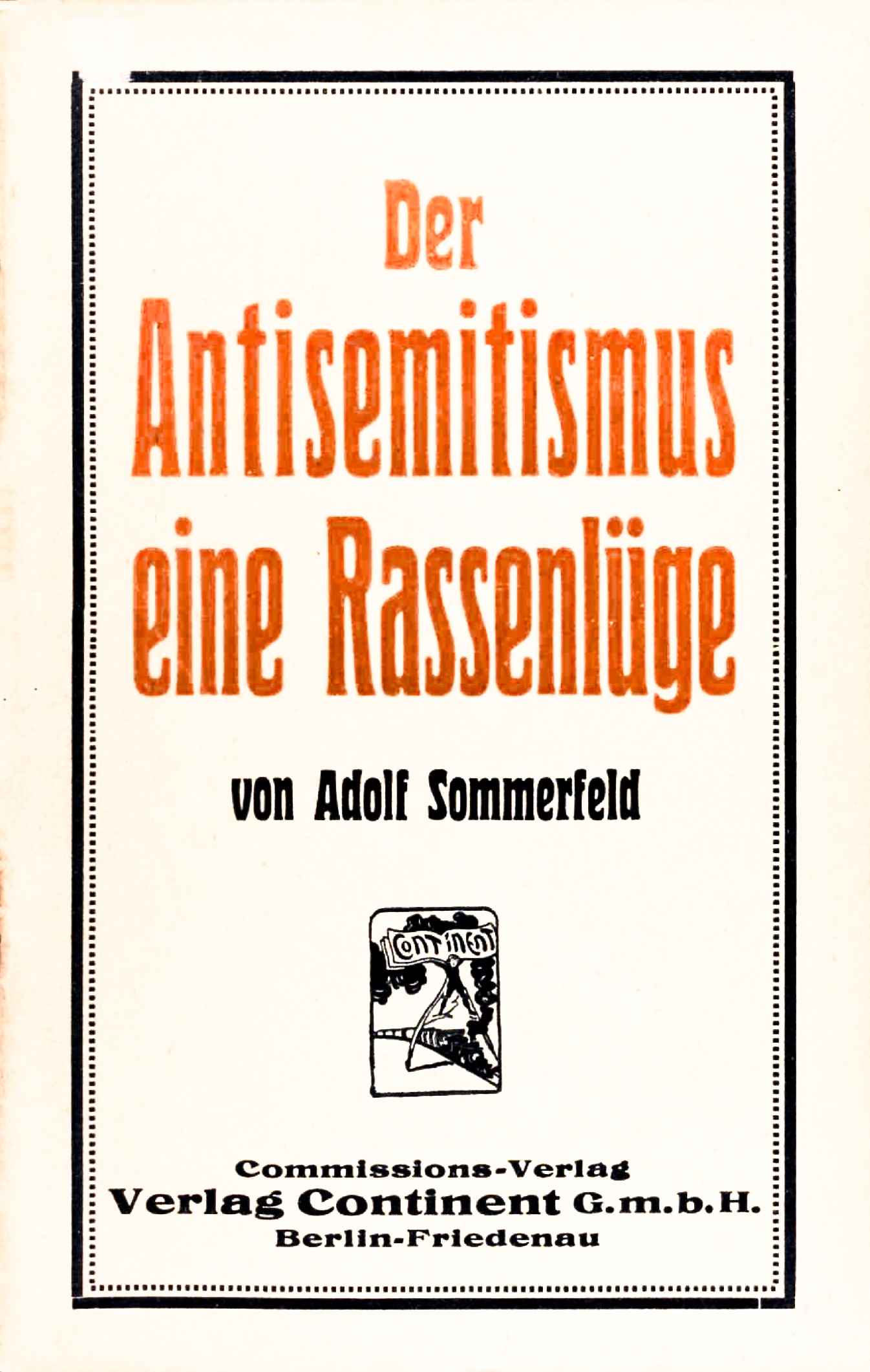 Der Antisemitismus eine Rassenlüge
