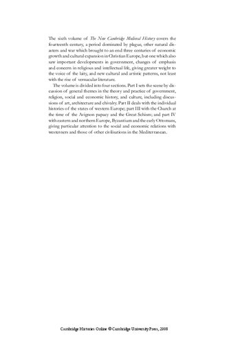 The New Cambridge Medieval History, Vol. 6: c.1300-c.1415