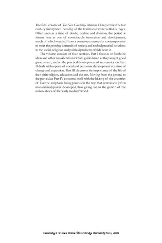 The New Cambridge Medieval History: Volume 7, c.1415–c.1500 (The New Cambridge Medieval History, Series Number 7)