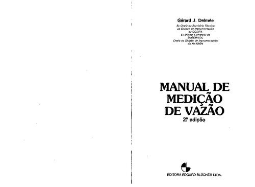 Manual de medição de vazão