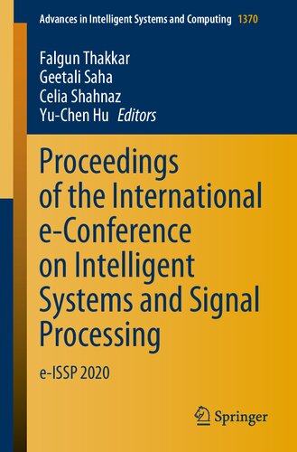 Proceedings of the International e-Conference on Intelligent Systems and Signal Processing: e-ISSP 2020 (Advances in Intelligent Systems and Computing, 1370)