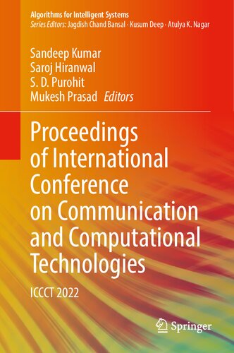 Proceedings of International Conference on Communication and Computational Technologies: ICCCT 2022 (Algorithms for Intelligent Systems)