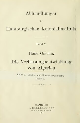 Die Verfassungsentwicklung von Algerien