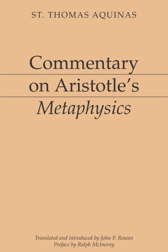 Commentary on Aristotle's Metaphysics