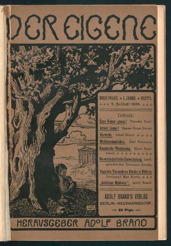 Der Eigene: Neue Folge, 1. Jahrgang, Heft 2, 2. Juliheft 1899