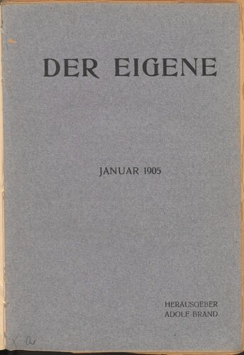 Der Eigene: Januar 1905