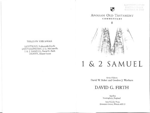 1 and 2 Samuel (Apollos Old Testament Commentary Series, Volume 8)