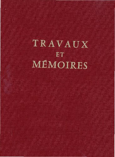 Travaux et mémoires: 12