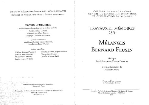 Mélanges Bernard Flusin