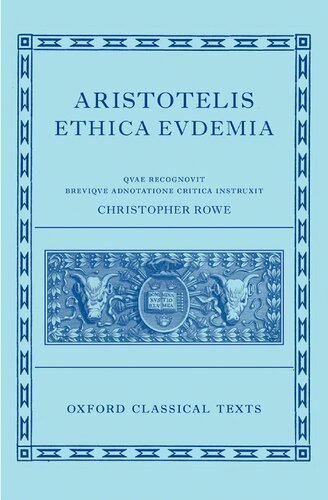 Aristotle's Eudemian Ethics (Oxford Classical Texts)