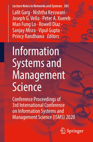 Information Systems and Management Science: Conference Proceedings of 3rd International Conference on Information Systems and Management Science (ISMS) 2020 (Lecture Notes in Networks and Systems)