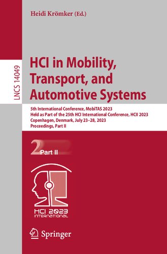 HCI in Mobility, Transport, and Automotive Systems (Lecture Notes in Computer Science)