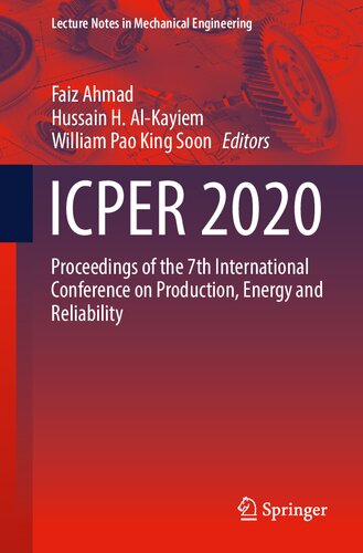 ICPER 2020: Proceedings of the 7th International Conference on Production, Energy and Reliability (Lecture Notes in Mechanical Engineering)