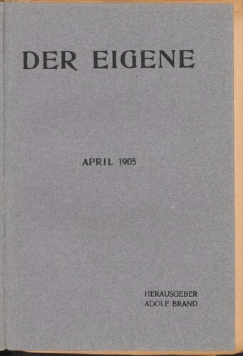 Der Eigene: April 1905