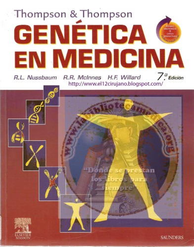 Genetica en Medicina Thompson y Thompson 7ed Espanol