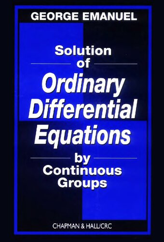 Solution of Ordinary Differential Equations by Continuous Groups