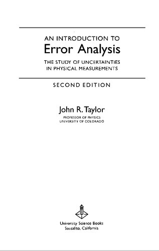 An Introduction to Error Analysis