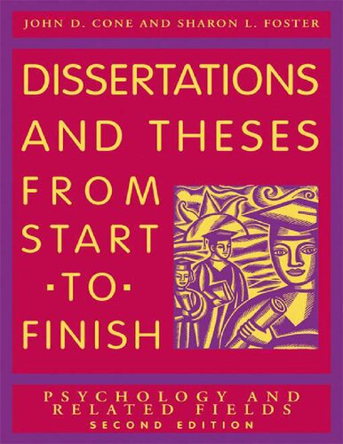 Dissertations and Theses From Start to Finish: Psychology and Related Fields