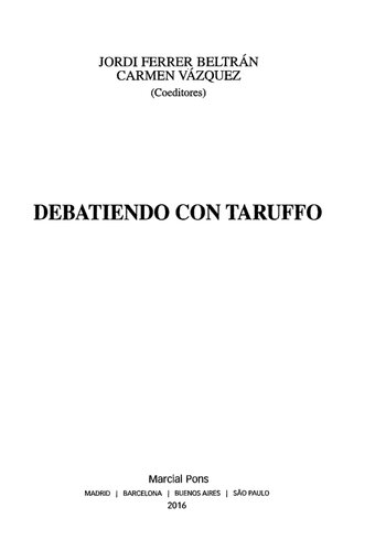 DEBATIENDO CON TARUFFO