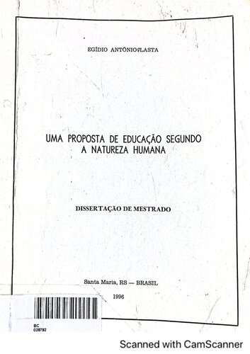 (Dissertação) Uma proposta de educação segundo a natureza humana