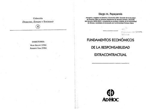 Fundamentos económicos de la responsabilidad extracontracual