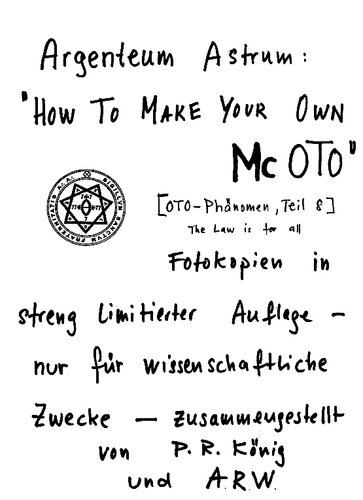 How to make your own McOTO