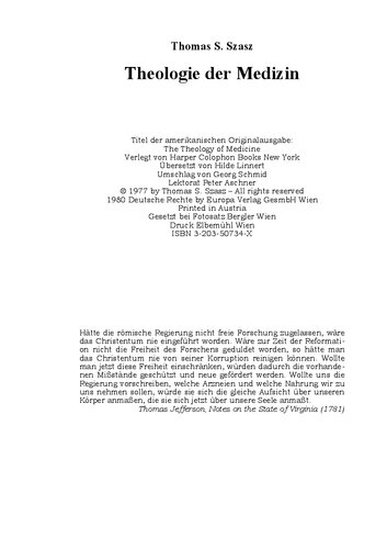 Theologie der Medizin