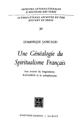 Une Généalogie du Spiritualisme Français