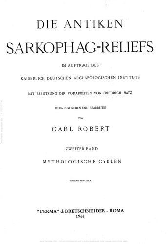 Die antiken Sarkophagreliefs