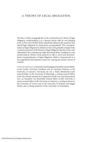 The Theory of Obligations