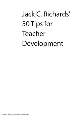 Jack C Richards' 50 Tips for Teacher Development Pocket Editions: Cambridge Handbooks for Language Teachers