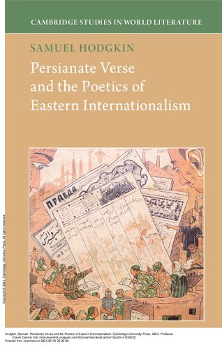 Persianate Verse and the Poetics of Eastern Internationalism
