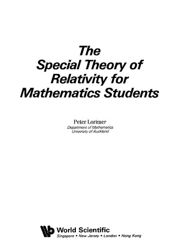 Special Theory of Relativity for Mathematics Students