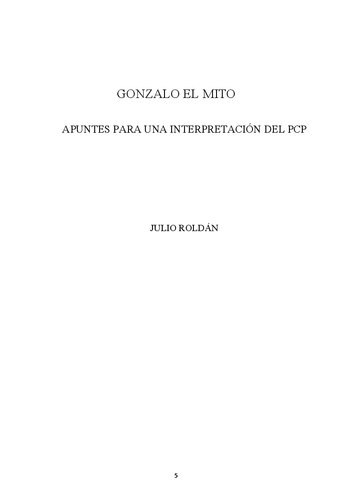 Gonzalo el mito : Apuntes para una interpretación del PCP (Sendero Luminoso)