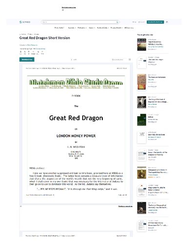 The Great Red Dragon or London Money Power