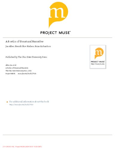 A Poetics of Unnatural Narrative