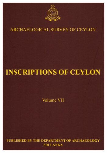 Inscriptions of Ceylon