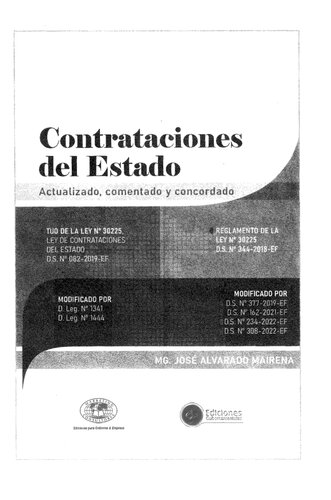 Contrataciones del estado: actualizado, comentado y concordado