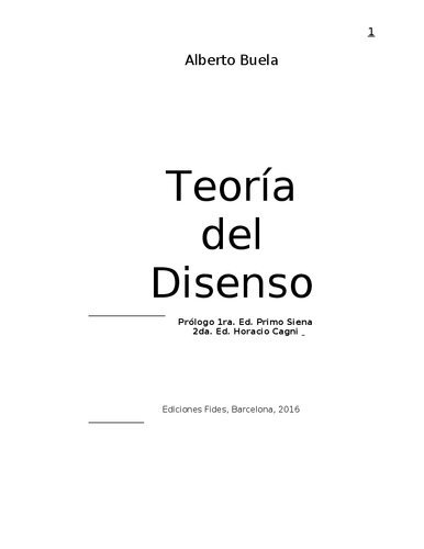 Teoría del Disenso