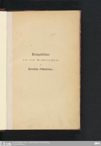 Kriegsbilder aus dem Araberaufstand in Deutsch-Ostafrika