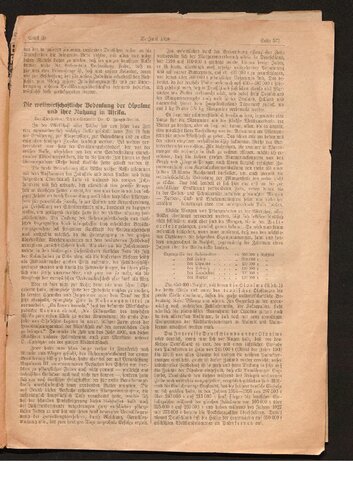 Die weltwirtschaftliche Bedeutung der Ölpalme und ihre Nutzung in Afrika