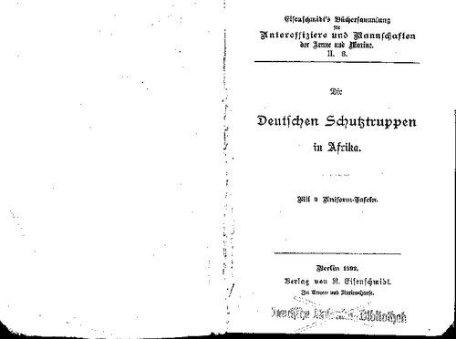 Die deutschen Schutztruppen in Afrika