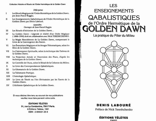 Les enseignements qabalistiques de la Golden Dawn, tome 2