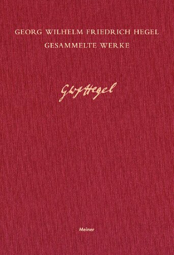 Gesammelte Werke: Jenaer Systementwürfe III (Hegel, G.W.F. | Gesammelte Werke)