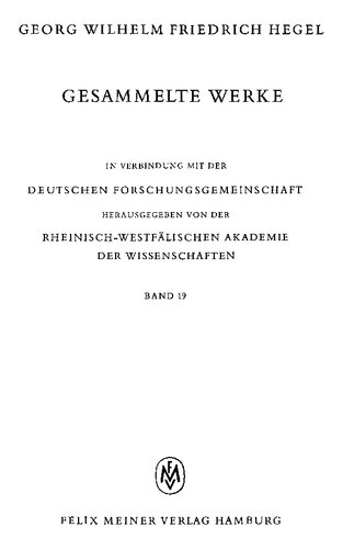 Enzyklopädie der philosophischen Wissenschaften im Grundrisse.  (1827) (Hegel, G.W.F. | Gesammelte Werke)