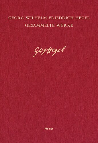 Vorlesungen über die Logik (Hegel, G.W.F. | Gesammelte Werke)