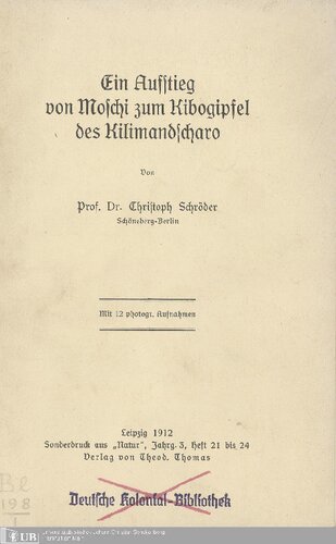 Ein Aufstieg von Moschi zum Kibogipfel des Kilimandscharo